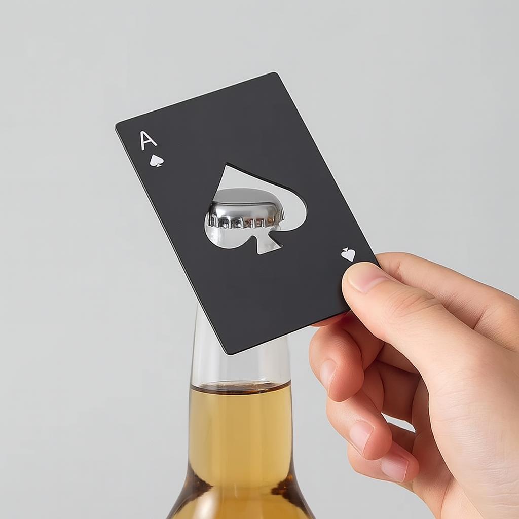 Stainless Steel Ace of Spades Bottle Opener