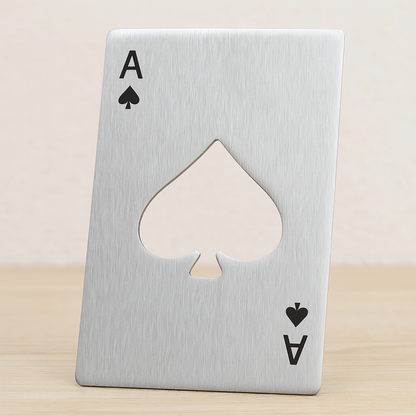 Stainless Steel Ace of Spades Bottle Opener
