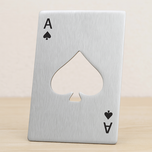 Stainless Steel Ace of Spades Bottle Opener