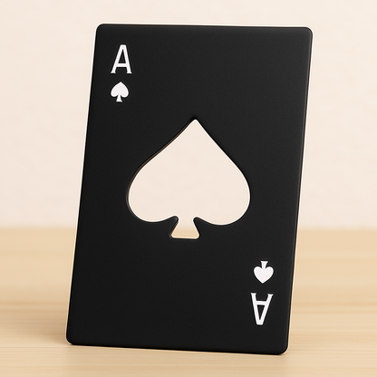 Stainless Steel Ace of Spades Bottle Opener